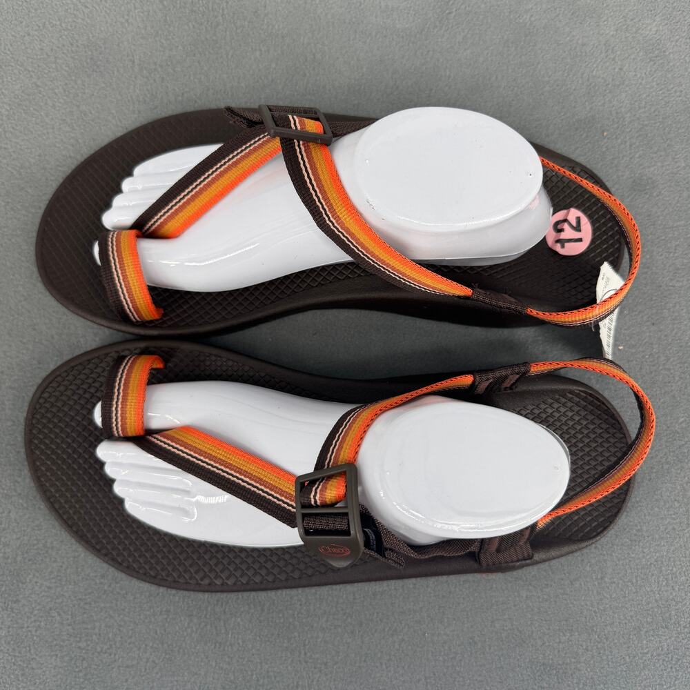 Chaco Bodhi Belt Java Sandals Mens 12 Brown Orange Toe Loop JCH108607